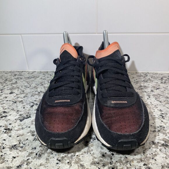 Nike Waffle One Black Lime Green Pink DC2533 002 Women’s Size 7.5 - Picture 2 of 8